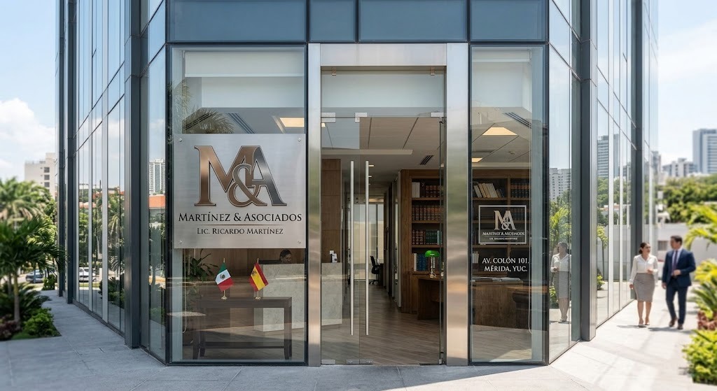 Instalaciones de Martínez & Asociados en Av. Colón 101, Mérida